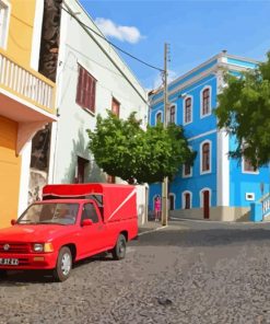 Cape Verde Houses Buildings Paint By Numbers