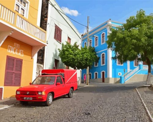 Cape Verde Houses Buildings Paint By Numbers