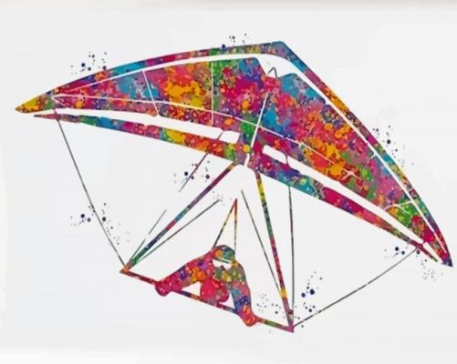 Colorful Hang Gliding Art Paint By Numbers