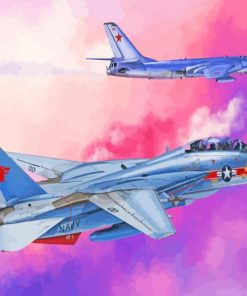 F14 Jet Airplane Paint By Numbers