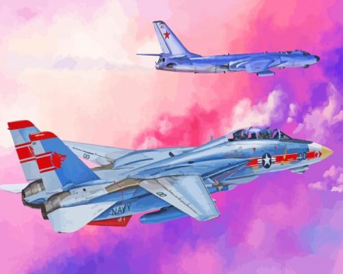 F14 Jet Airplane Paint By Numbers