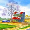 Farm Tobacco Barn Art Paint By Numbers