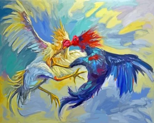 Fighting Cock Paint By Numbers