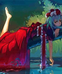 Girl Anime Under Tree Paint By Numbers