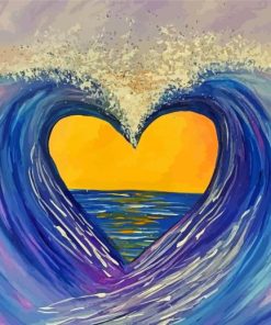 Heart Wave Paint By Numbers