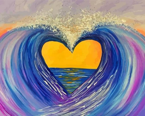 Heart Wave Paint By Numbers