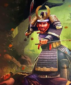 Japanese Swordsman Warrior Paint By Numbers