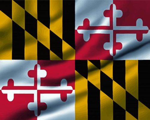 Maryland Flag Paint By Numbers