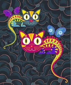Mexican Alebrije Cats Paint By Numbers