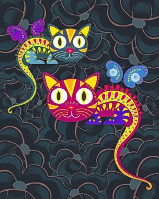 Mexican Alebrije Cats Paint By Numbers