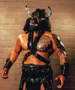 Mexican Professional Wrestler Black Taurus Paint By Numbers