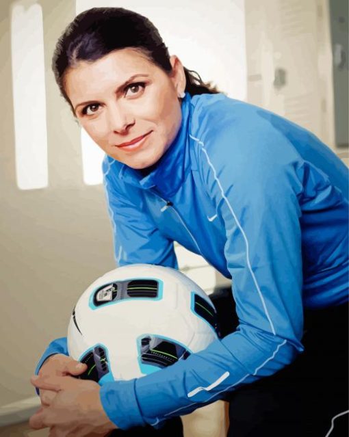 Mia Hamm Football Player Paint By Numbers