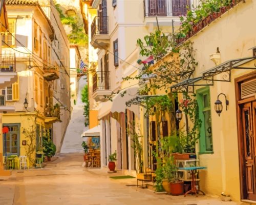 Nafplio City Streets Paint By Numbers