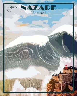 Nazare Portugal Poster Paint By Numbers