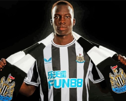 Newcastle United Footballer Garang Kuol Paint By Numbers