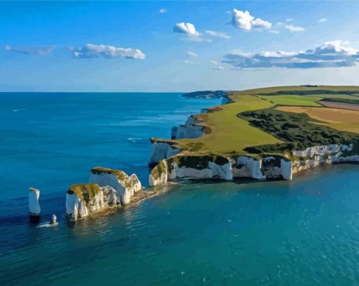 Old Harry Rocks Paint By Numbers