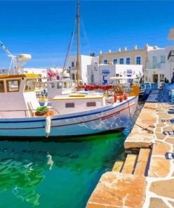 Paros Island Harbour Paint By Numbers