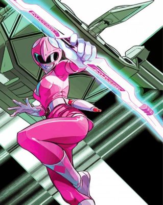 Pink Power Rangers Superhero Paint By Numbers