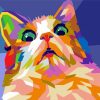 Pop Art Frightened Cat Paint By Numbers