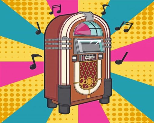 Pop Art Jukebox Paint By Numbers