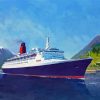 QE2 Ocean Liner Ship Art Paint By Numbers