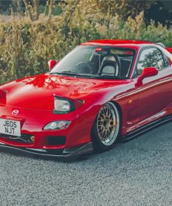 Red Mazda Rx7 Car Paint By Numbers