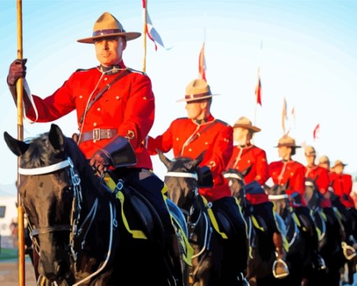 Royal Canadian Mounted Police Ride Show Paint By Numbers