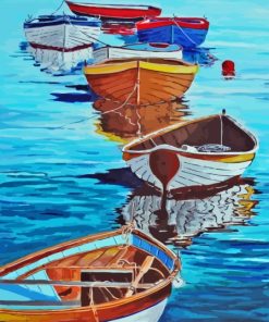 Rustic Boats On Lake Paint By Numbers