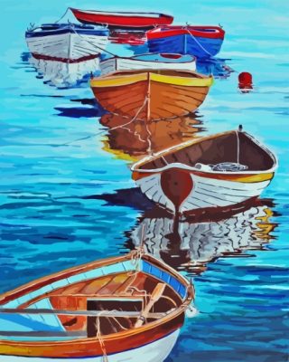 Rustic Boats On Lake Paint By Numbers