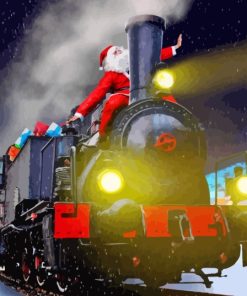 Santa Train Paint By Numbers