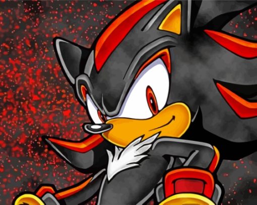 Shadow The Hedgehog Paint By Numbers