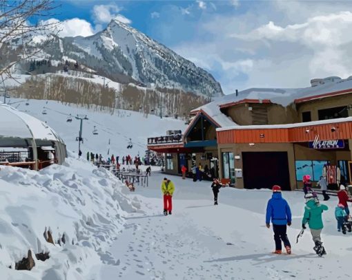 Snowy Crested Butte Paint By Numbers