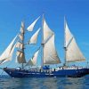 Square Rigger Sailing Ship Paint By Numbers