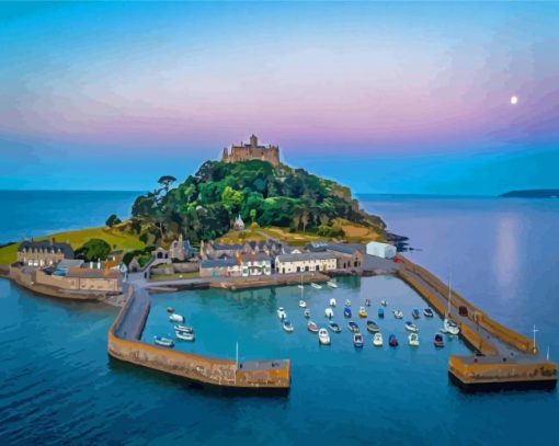 St Michaels Mount Harbour View Paint By Numbers