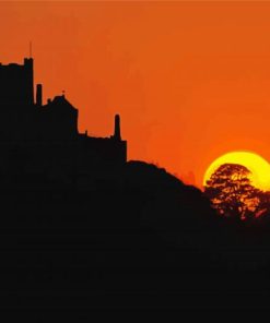 St Michaels Mount Silhouette Paint By Numbers