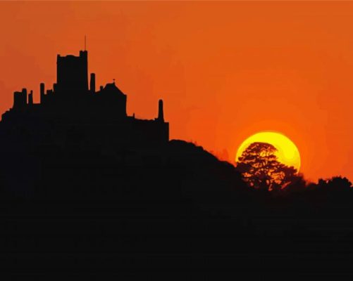 St Michaels Mount Silhouette Paint By Numbers