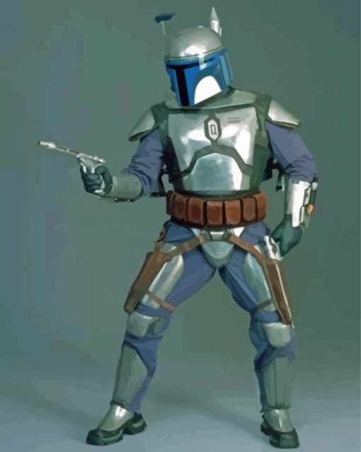 Star Wars Jango Fett Character Paint By Numbers