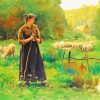 The Peasant Girl With Sheep Julien Dupre Paint By Numbers