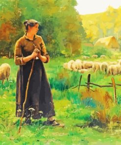 The Peasant Girl With Sheep Julien Dupre Paint By Numbers