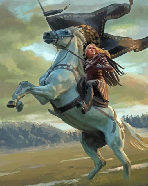 The Warrior Woman On Horse Paint By Numbers