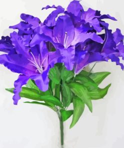 Tiger Purple Flowers Bouquet Paint By Numbers