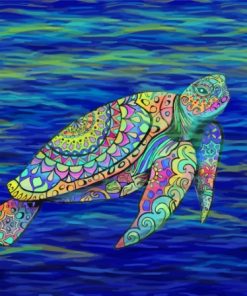 Turtle Mandala Paint By Numbers