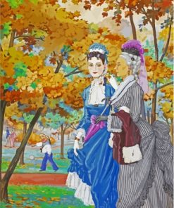 Two Victorian Ladies In The Park Paint By Numbers