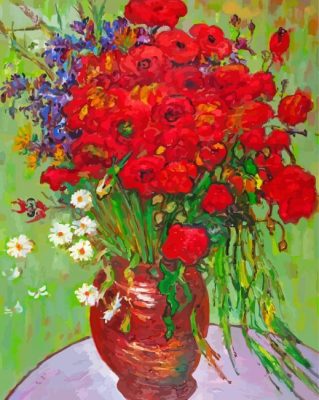 Van Gogh Poppy Vase Paint By Numbers