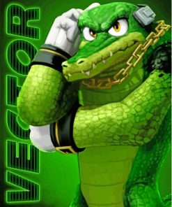 Vector The Crocodile Paint By Numbers
