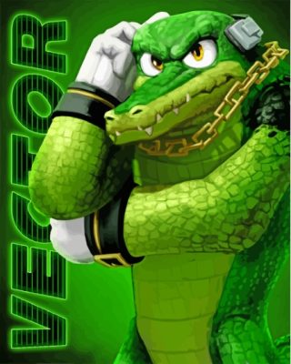 Vector The Crocodile Paint By Numbers