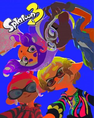 Video Game Splatoon 3 Paint By Numbers