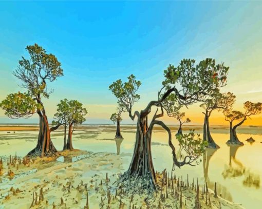 Walakiri Beach Mangrove Trees Paint By Numbers