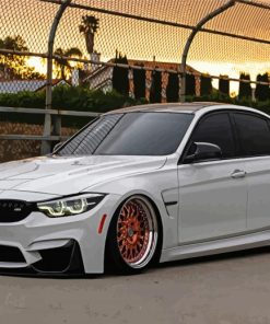 White BMW M3 F80 Car Paint By Numbers