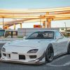 White Mazda Rx7 Paint By Numbers